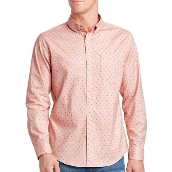 Goodfellow & Co Other - Pink Triangle Print Standard Fit Button-Down Shirt